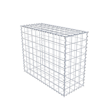 Gabione 100 cm x 80 cm x 40 cm (L x H x T), Maschenweite 10 cm x 10 cm, Spirale