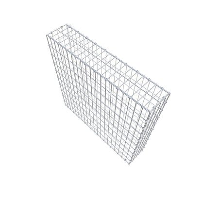 Gabion 100 cm x 100 cm x 20 cm (L x H x P), mailles 5 x 10 cm, anneau en spirale