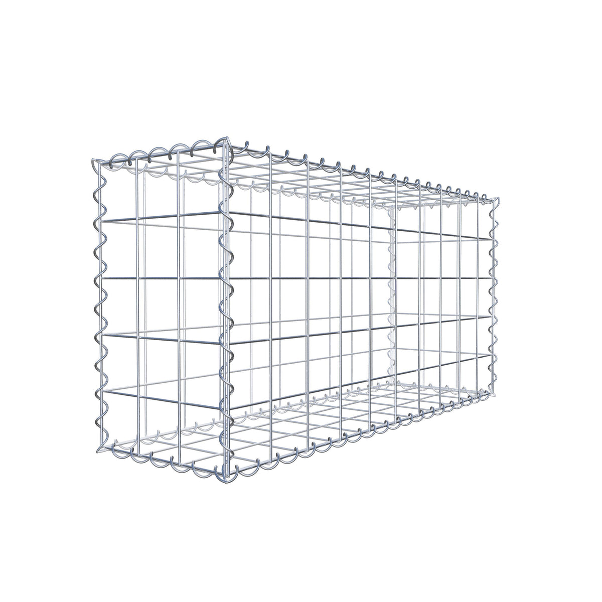Gabion 100 cm x 50 cm x 30 cm (L x H x P), mailles 10 cm x 10 cm, spirale
