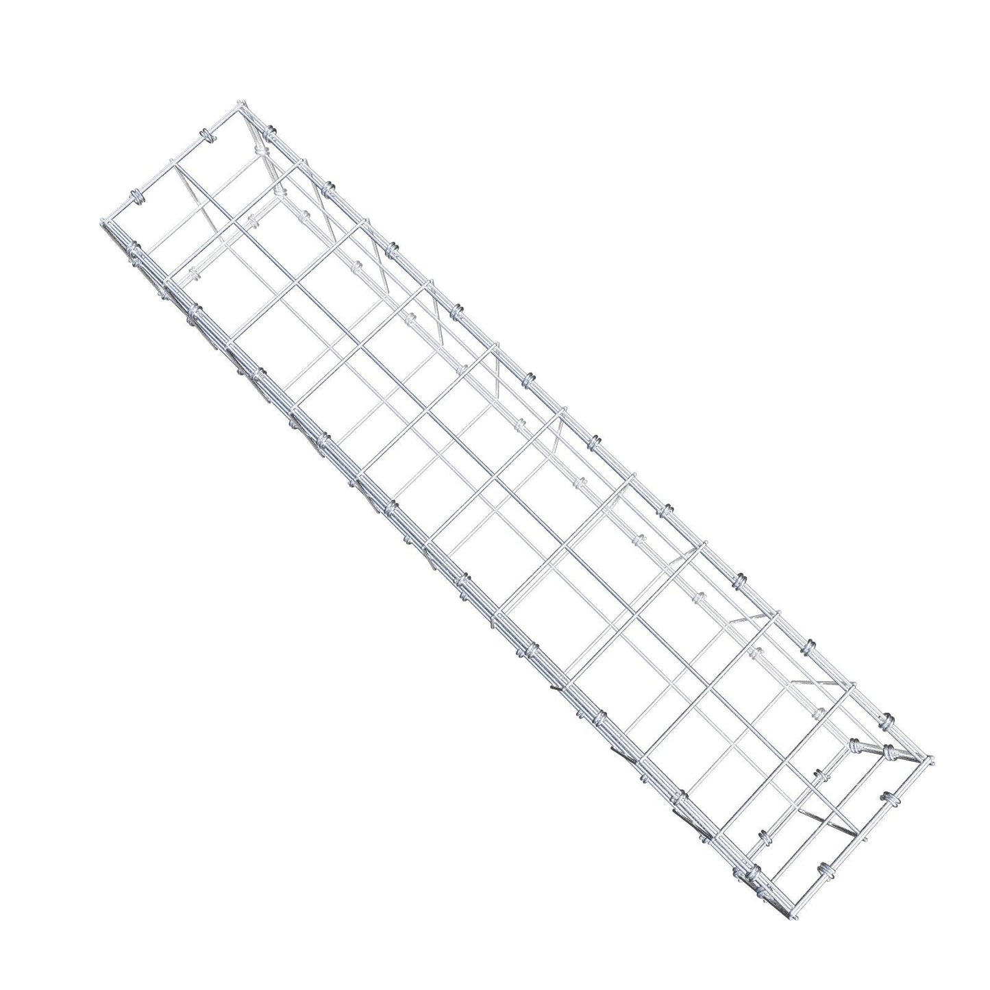 Gabion 100 cm x 20 cm x 20 cm (L x H x P), mailles 10 x 10 cm, anneau en spirale