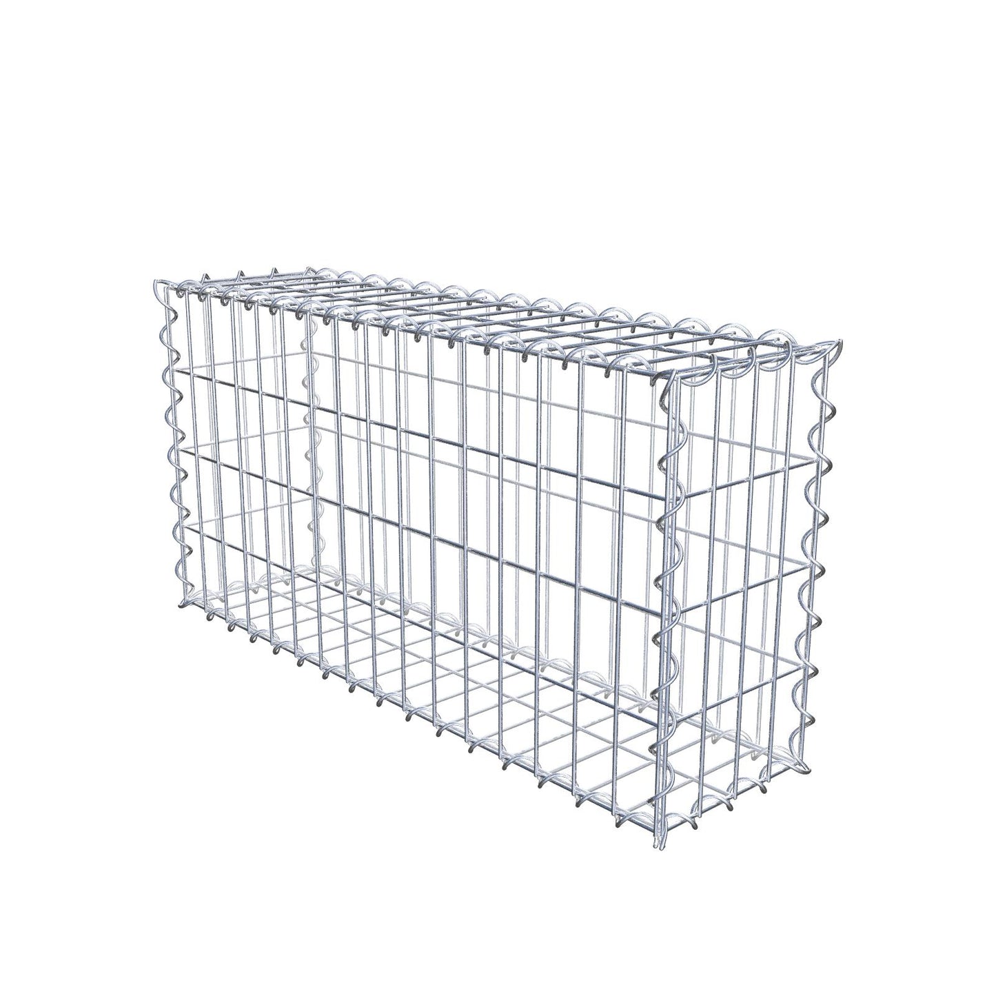 Gabion 80 cm x 40 cm x 20 cm (L x H x P), mailles 5 cm x 10 cm, spirale