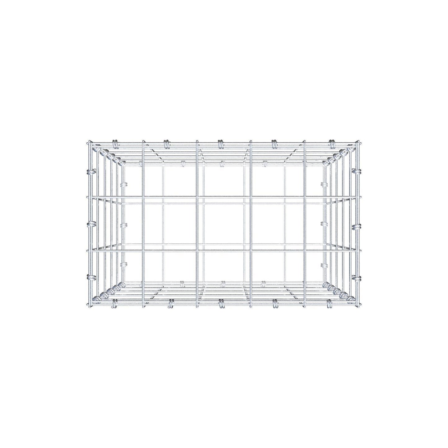 Gabion 50 cm x 50 cm x 30 cm (L x H x P), mailles 10 x 10 cm, anneau en spirale
