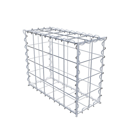 Gabione 50 cm x 40 cm x 20 cm (L x H x T), Maschenweite 10 cm x 10 cm, Spirale