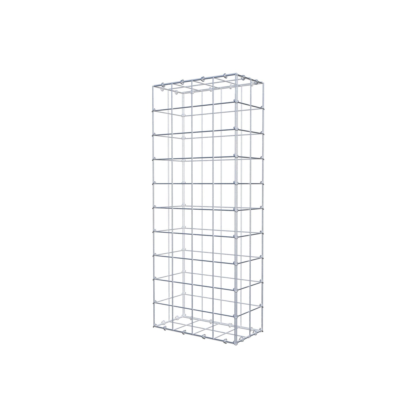Gabion 100 cm x 20 cm x 40 cm (L x H x D), maskstorlek 10 cm x 10 cm, C-ring