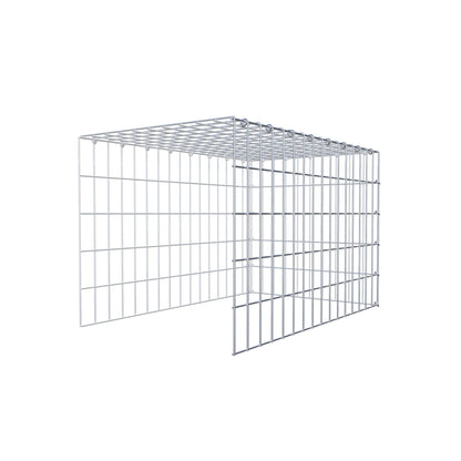 Fourche rapportée type 4 80 cm x 50 cm x 50 cm (L x H x P), mailles 5 cm x 10 cm, anneau C
