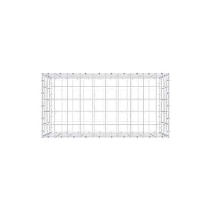 Gabion 100 cm x 50 cm x 50 cm (L x H x D), maskestørrelse 10 x 10 cm, spiralring