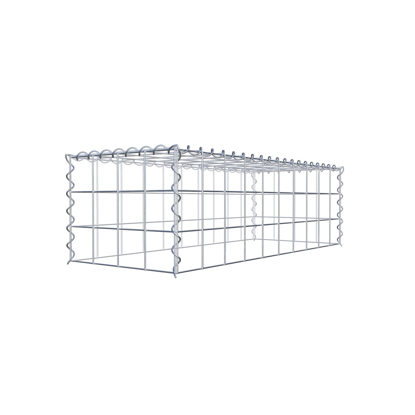 Gabion rapporté type 3 100 cm x 30 cm x 40 cm (L x H x P), mailles 10 cm x 10 cm, spirale