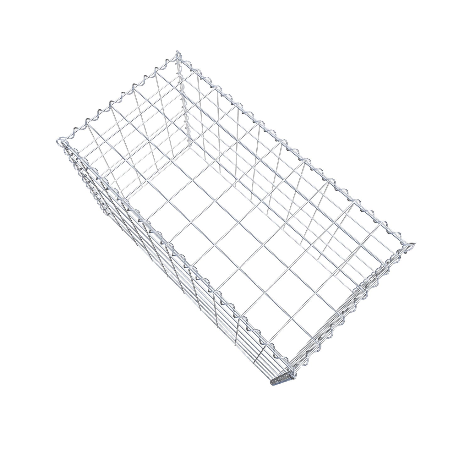 Gabion rapporté type 3 100 cm x 60 cm x 50 cm (L x H x P), mailles 10 cm x 10 cm, spirale
