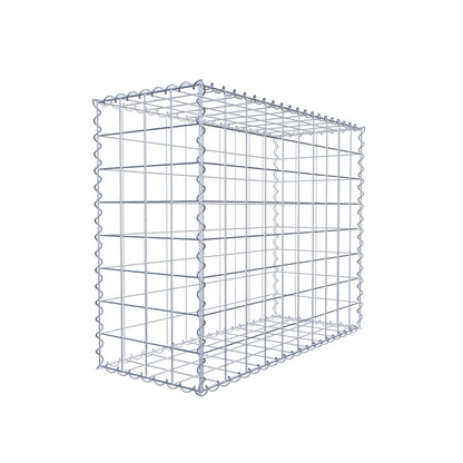 Gabione 100 cm x 80 cm x 40 cm (L x H x T), Maschenweite 10 cm x 10 cm, Spirale