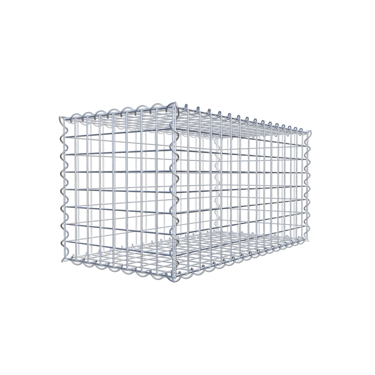 Gabbione 80 cm x 40 cm x 40 cm (L x H x P), maglia 5 cm x 5 cm, spirale