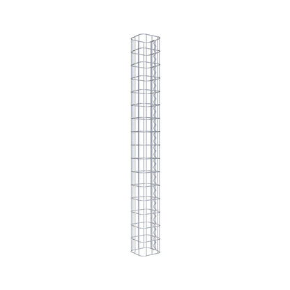 Colonne de gabion carrée 17 cm x 17 cm, 160 cm de hauteur, MW 5 cm x 10 cm