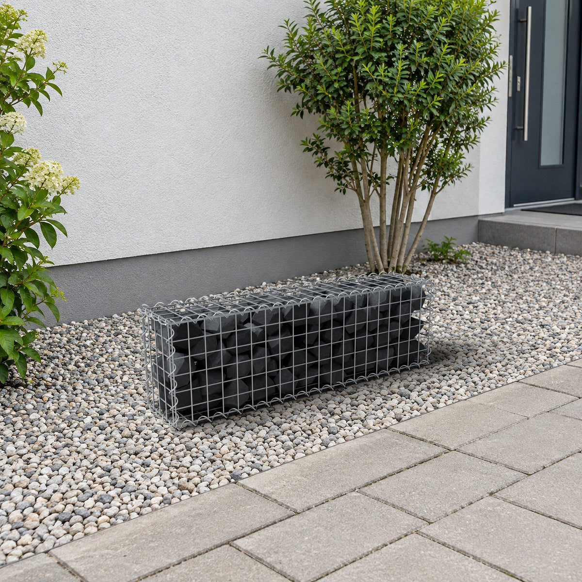 Gabion 100 cm x 30 cm x 20 cm (L x H x D), maskstorlek 5 cm x 5 cm, spiral