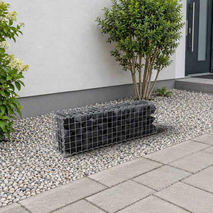 Gabion 100 cm x 30 cm x 20 cm (L x H x D), maskstorlek 5 cm x 5 cm, spiral