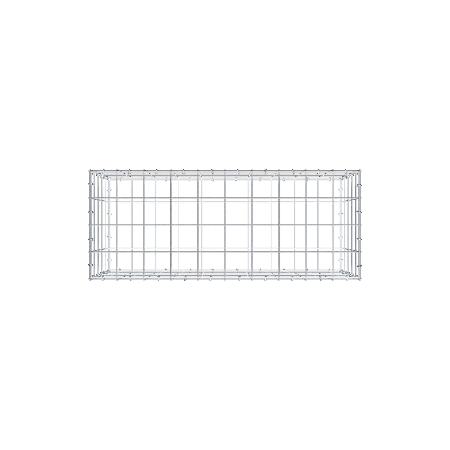 Gabbione 100 cm x 50 cm x 40 cm (L x H x P), maglia 10 cm x 10 cm, anello a C