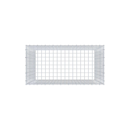 Monteret gabion type 3 100 cm x 100 cm x 50 cm (L x H x D), maskestørrelse 5 cm x 5 cm, C-ring