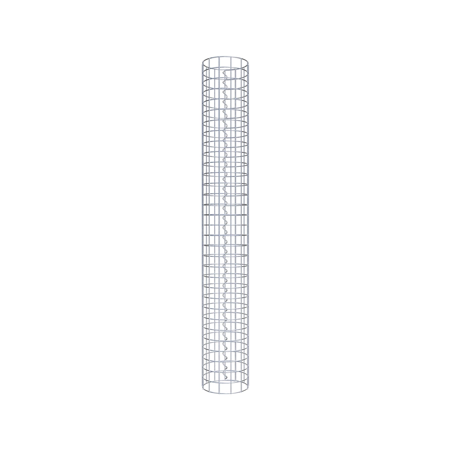 Coluna de gabião redonda 22 cm de diâmetro, 160 cm de altura, malhagem 5 cm x 5 cm