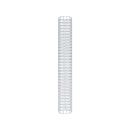 Coluna de gabião redonda 22 cm de diâmetro, 160 cm de altura, malhagem 5 cm x 5 cm