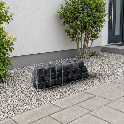 Gabion 100 cm x 30 cm x 20 cm (L x H x D), mesh size 10 cm x 10 cm, spiral
