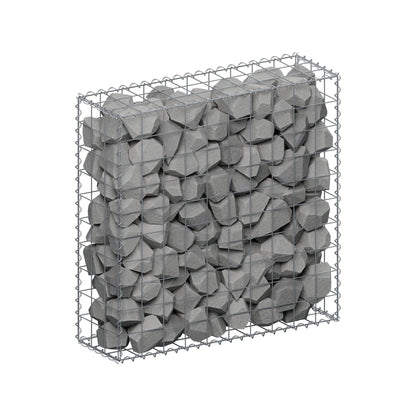 Gavión 100 cm x 100 cm x 30 cm (largo x alto x fondo), malla 10 cm x 10 cm, en espiral