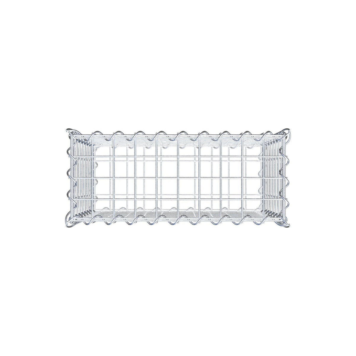 Gabbione 50 cm x 40 cm x 20 cm (L x H x P), maglia 5 cm x 5 cm, spirale