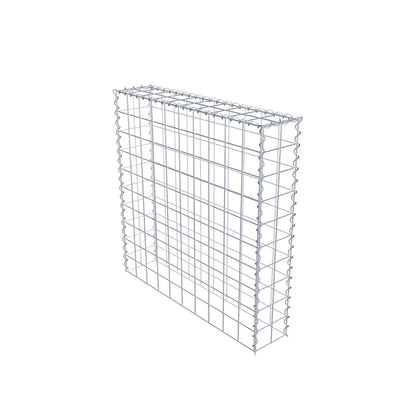 Gabion rapporté type 3 100 cm x 100 cm x 20 cm (L x H x P), mailles 10 cm x 10 cm, spirale