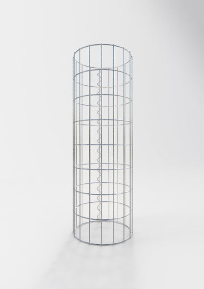 Colonne de gabion ronde 27 cm de diamètre, 80 cm de hauteur, maille 5 cm x 10 cm
