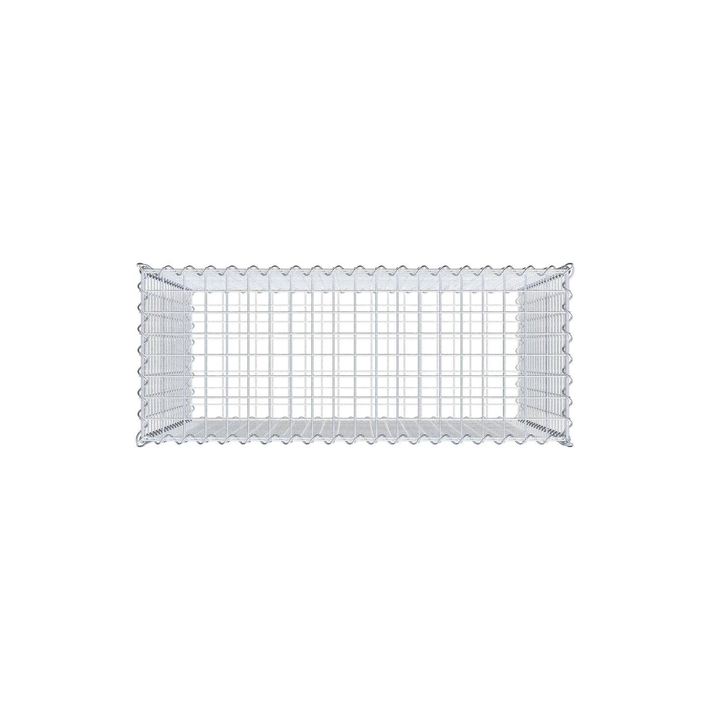 Gabbione 100 cm x 90 cm x 40 cm (L x H x P), maglia 5 cm x 5 cm, spirale