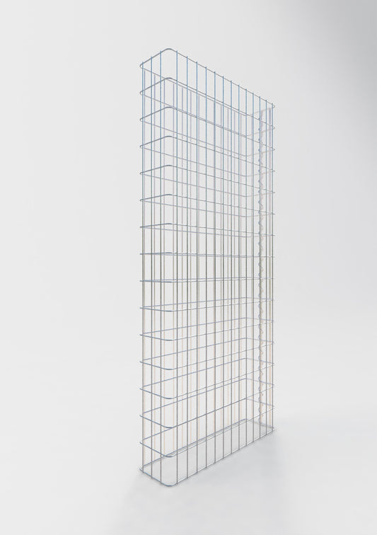 Clôture en gabion Longueur 67 cm, hauteur 200 cm, profondeur 17 cm, mailles 5 x 10 cm
