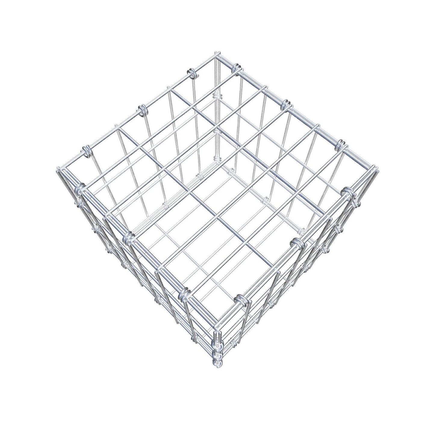 Gabion 30 cm x 30 cm x 30 cm (L x H x P), mailles 5 x 10 cm, anneau en spirale