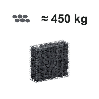Gabione 100 cm x 90 cm x 30 cm (L x H x T), Maschenweite 5 cm x 10 cm, Spirale