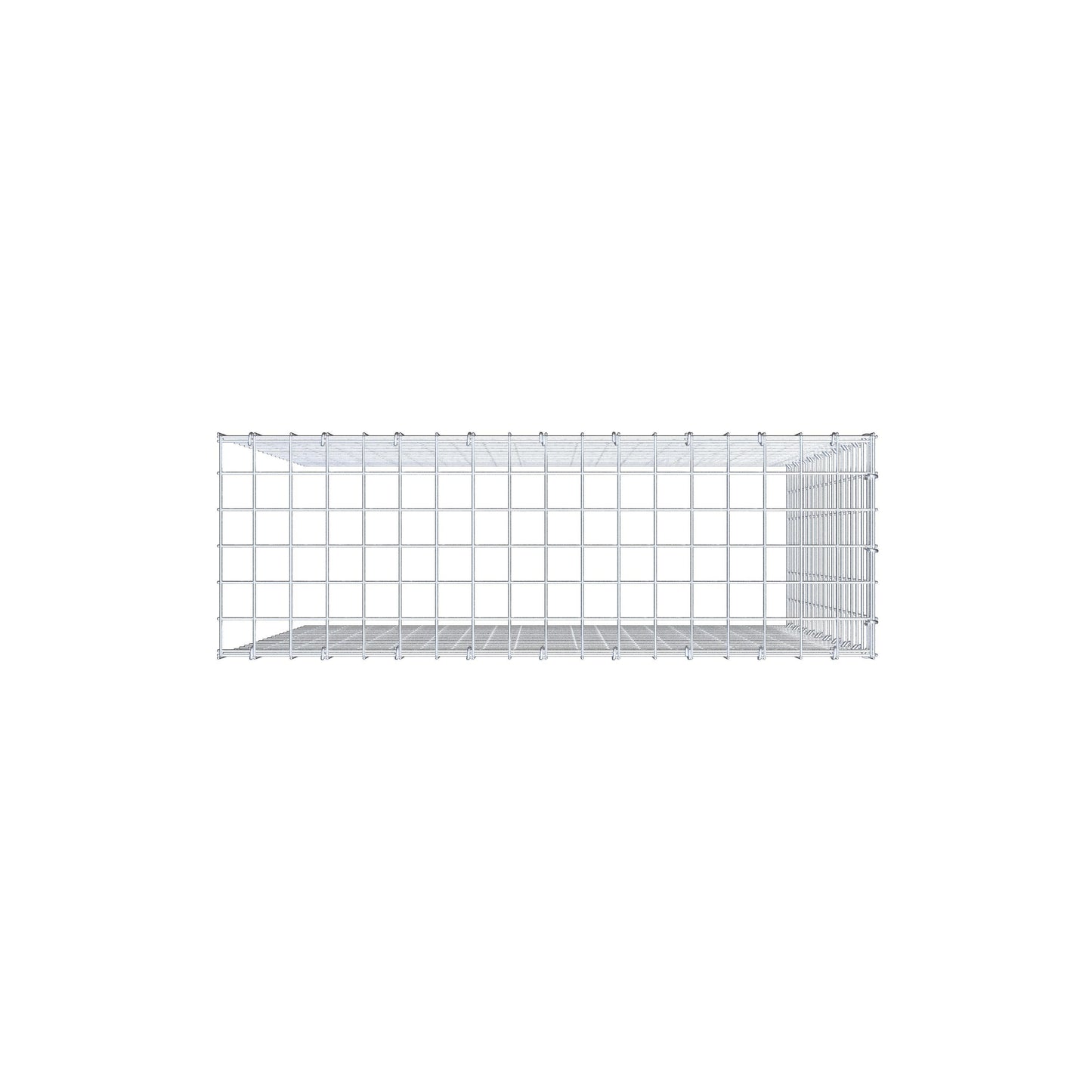 Gabião Tipo 4 100 cm x 90 cm x 30 cm (C x A x P), malhagem 5 cm x 5 cm, anel C