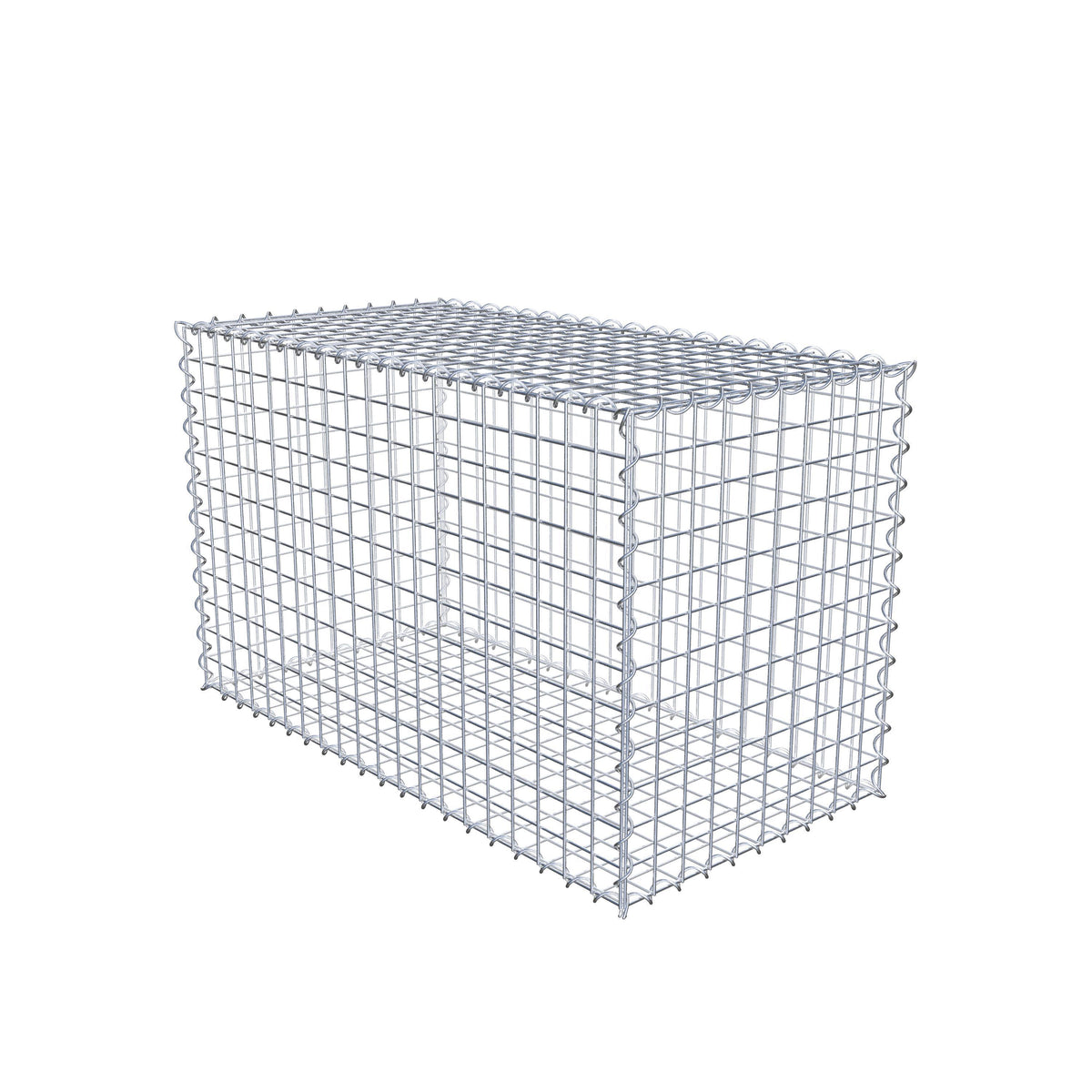 Gabion 100 cm x 60 cm x 50 cm (L x H x D), maskstorlek 5 cm x 5 cm, spiral