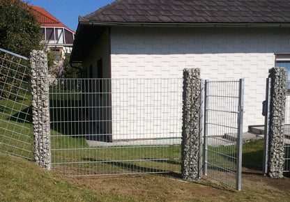 Colonne de gabion carrée 22 cm x 22 cm, 230 cm de hauteur, MW 5 cm x 5 cm
