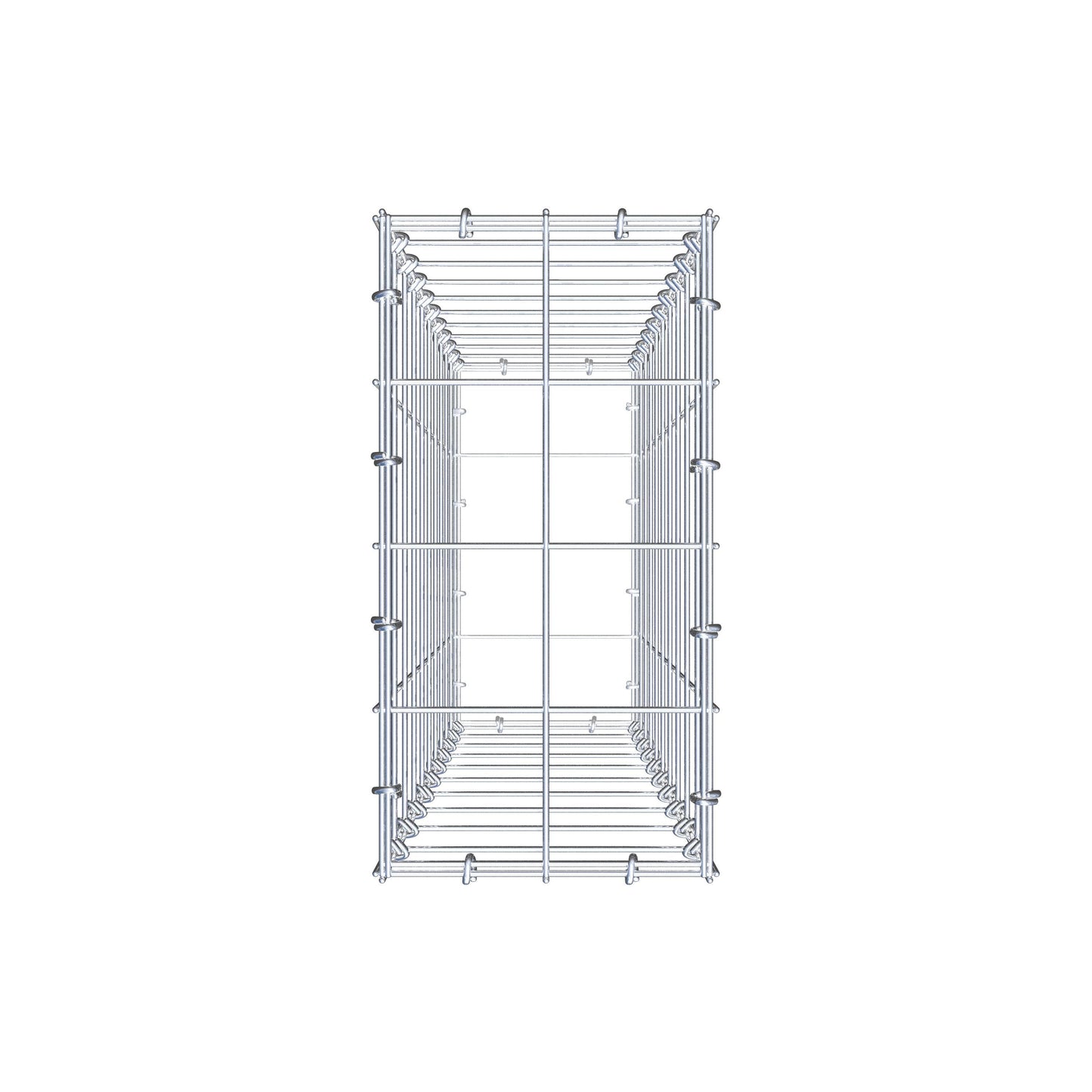 Gabion 100 cm x 20 cm x 40 cm (L x H x D), maskstorlek 10 cm x 10 cm, C-ring