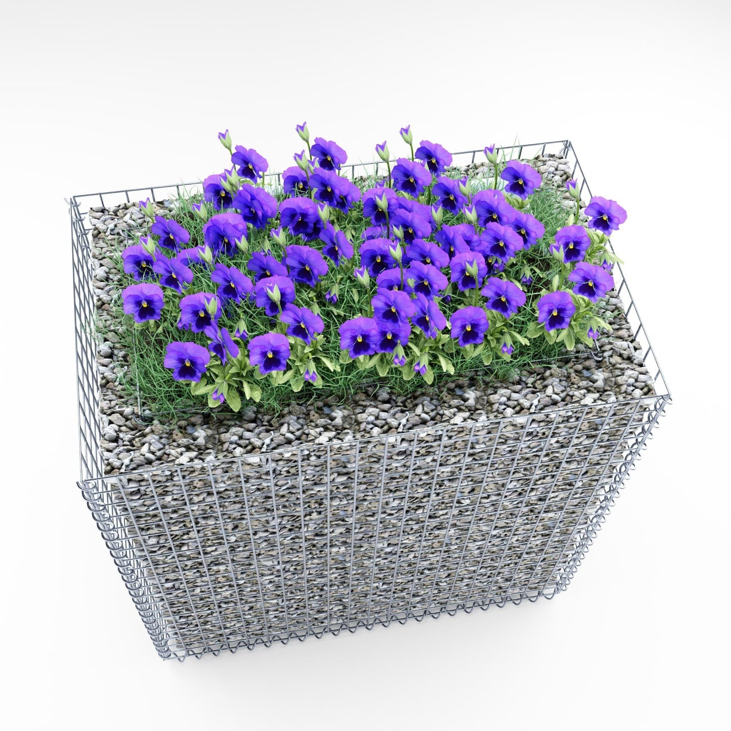 Højbed firkantet 100 cm x 100 cm x 60 cm (L x H x D), maskestørrelse 5 x 5 cm, vægtykkelse 10 cm