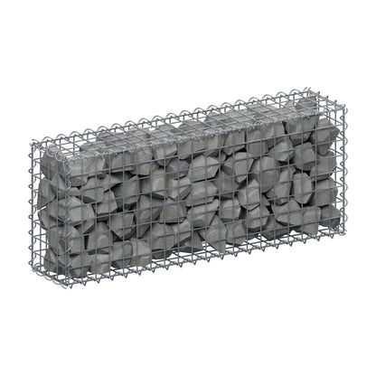 Gabião 100 cm x 40 cm x 20 cm (C x A x P), malhagem 5 cm x 5 cm, espiral