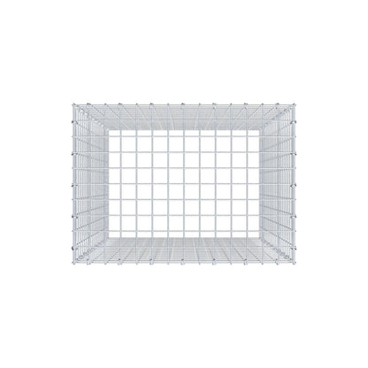 Typ 3 påbyggnadsgabion 100 cm x 70 cm x 50 cm (L x H x D), maskstorlek 5 cm x 5 cm, C-ring