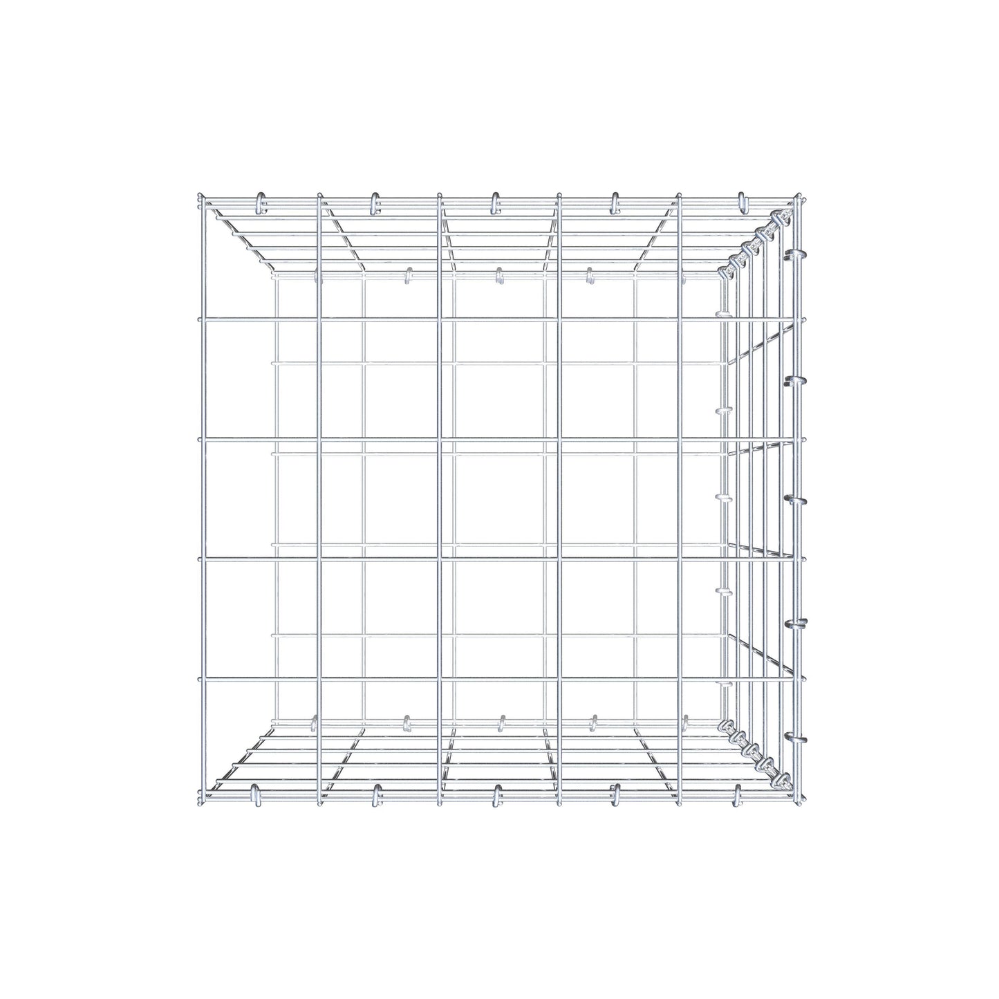 Gavión adicional tipo 2 50 cm x 50 cm x 50 cm (L x A x P), malla 10 cm x 10 cm, anillo en C