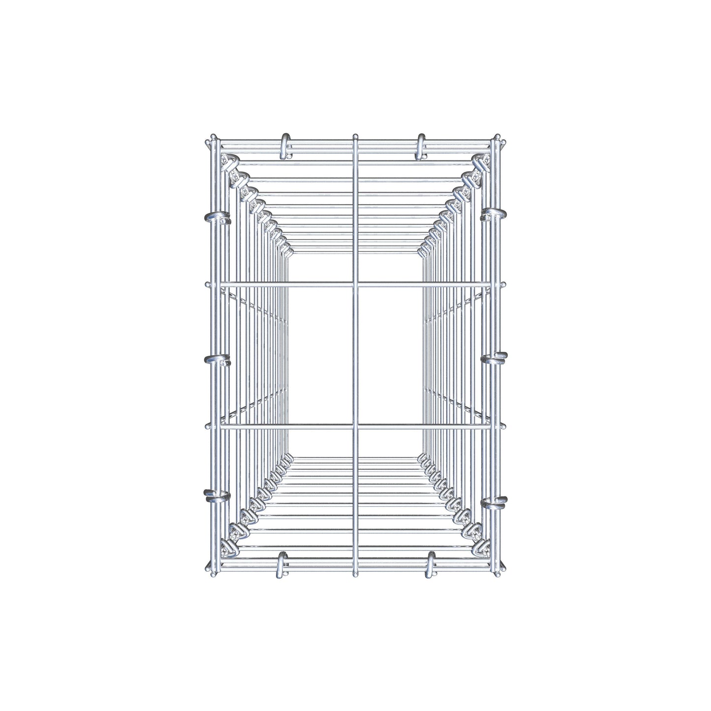Typ 3 påbyggnadsgabion 100 cm x 20 cm x 30 cm (L x H x D), maskstorlek 10 cm x 10 cm, C-ring