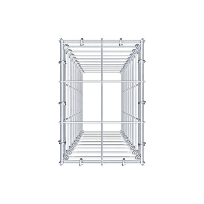 Typ 3 påbyggnadsgabion 100 cm x 20 cm x 30 cm (L x H x D), maskstorlek 10 cm x 10 cm, C-ring