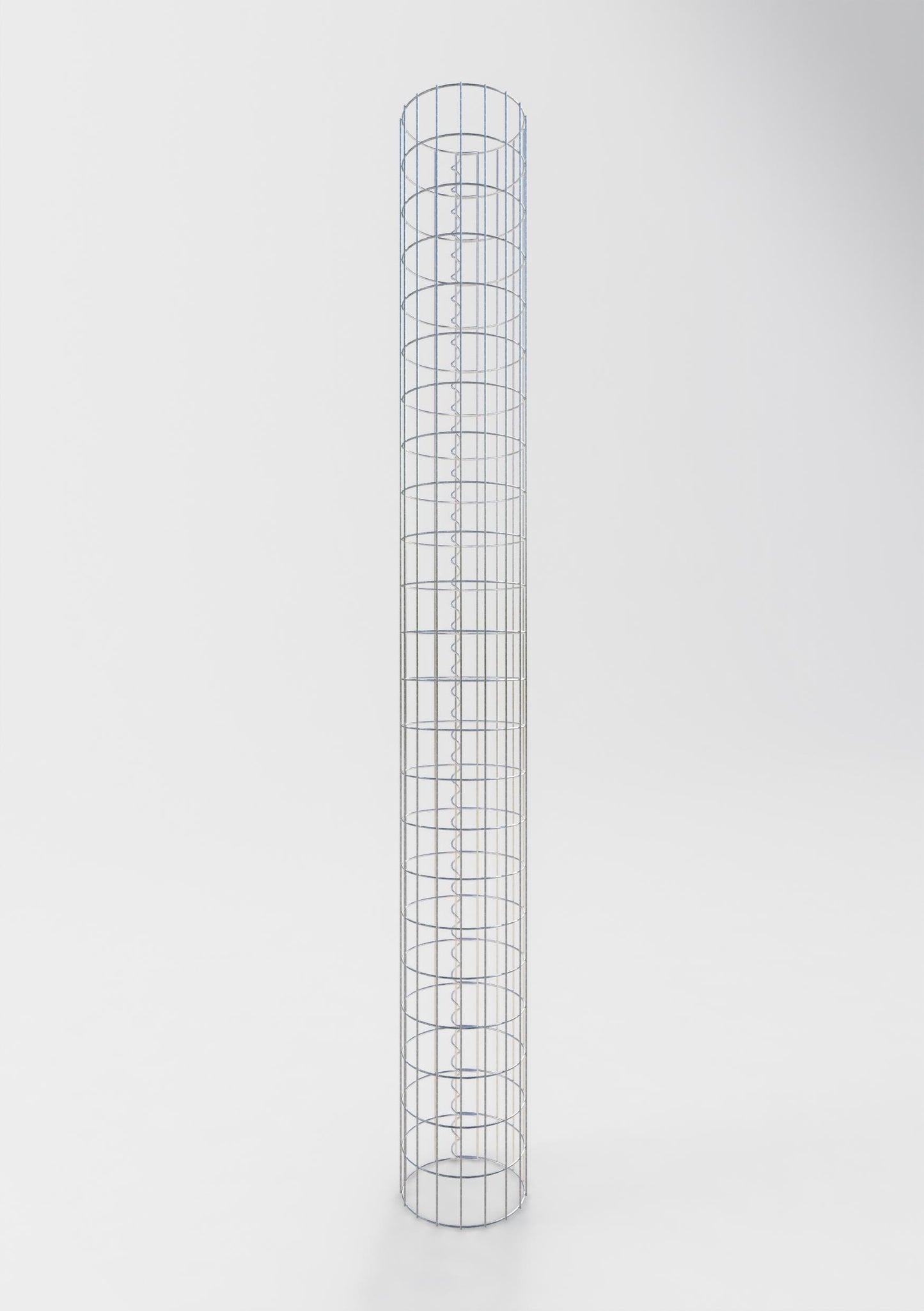 Colonne de gabion ronde 27 cm de diamètre, 230 cm de hauteur, mailles 5 cm x 10 cm