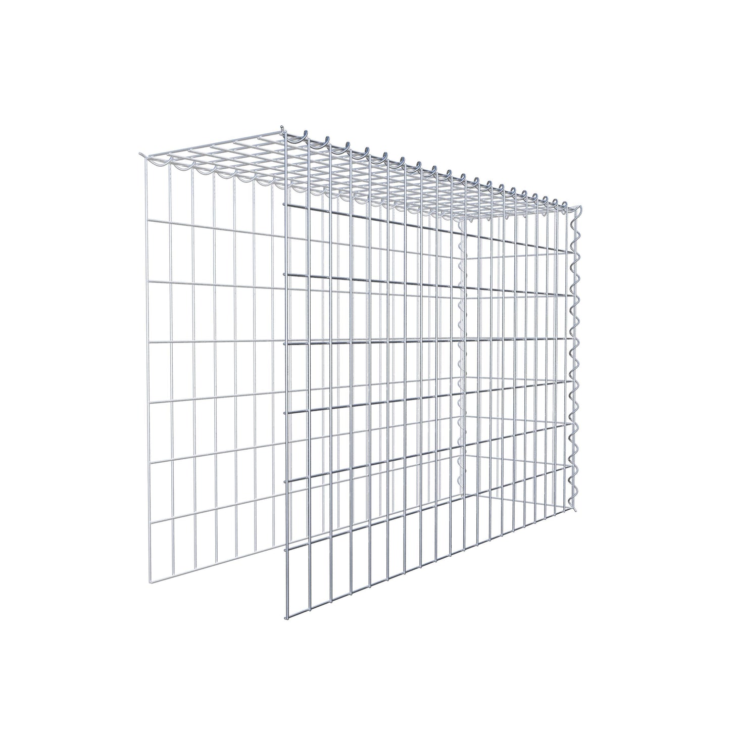 Gabion rapporté type 4 100 cm x 70 cm x 30 cm (L x H x P), mailles 5 cm x 10 cm, spirale