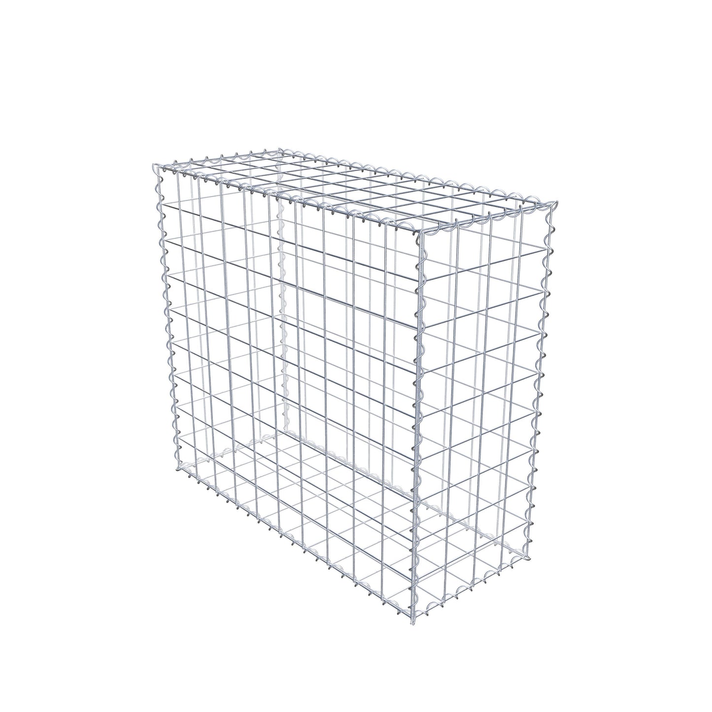 Gabbione 100 cm x 90 cm x 40 cm (L x H x P), maglia 10 cm x 10 cm, spirale