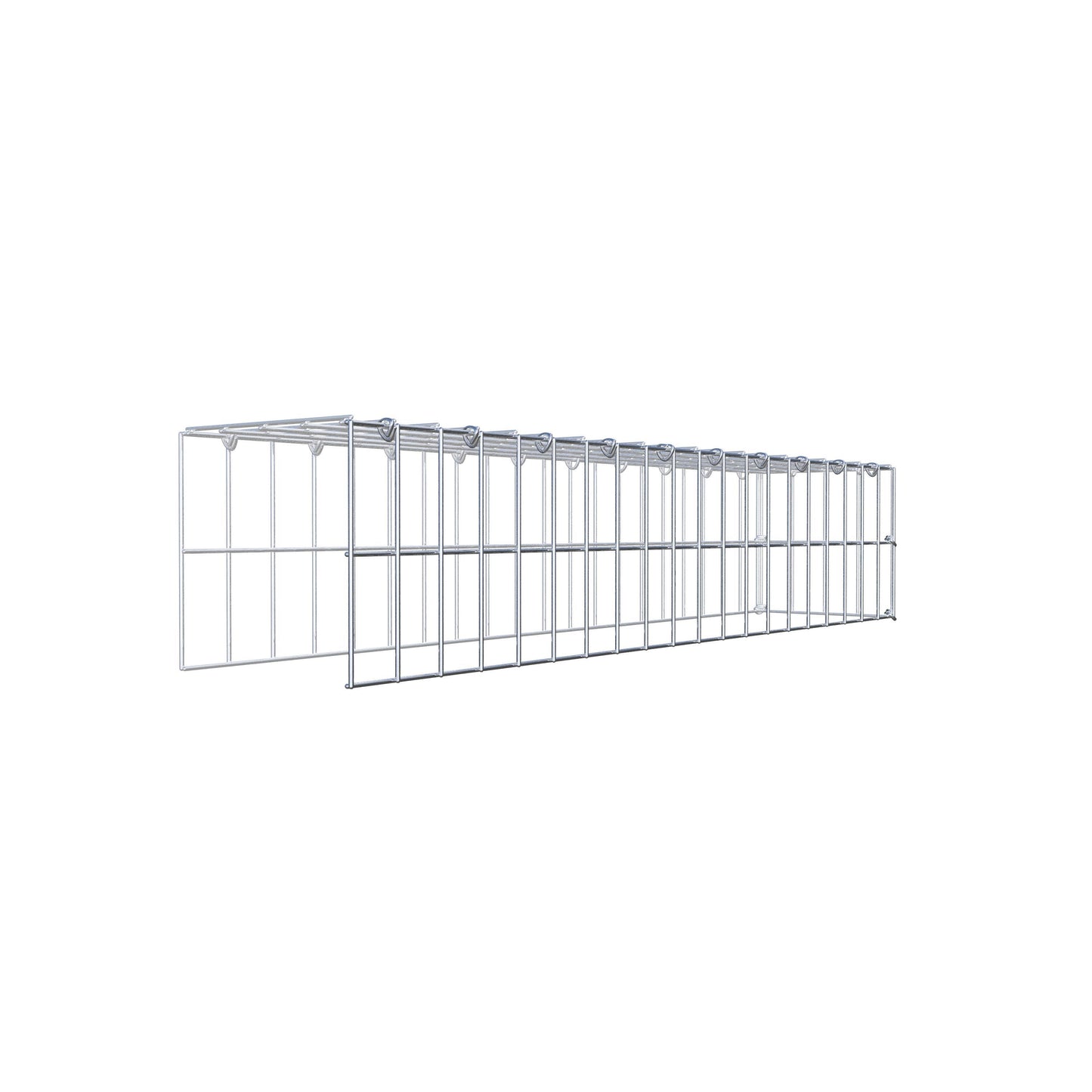 Fourche rapportée type 4 100 cm x 20 cm x 20 cm (L x H x P), mailles 5 cm x 10 cm, anneau C