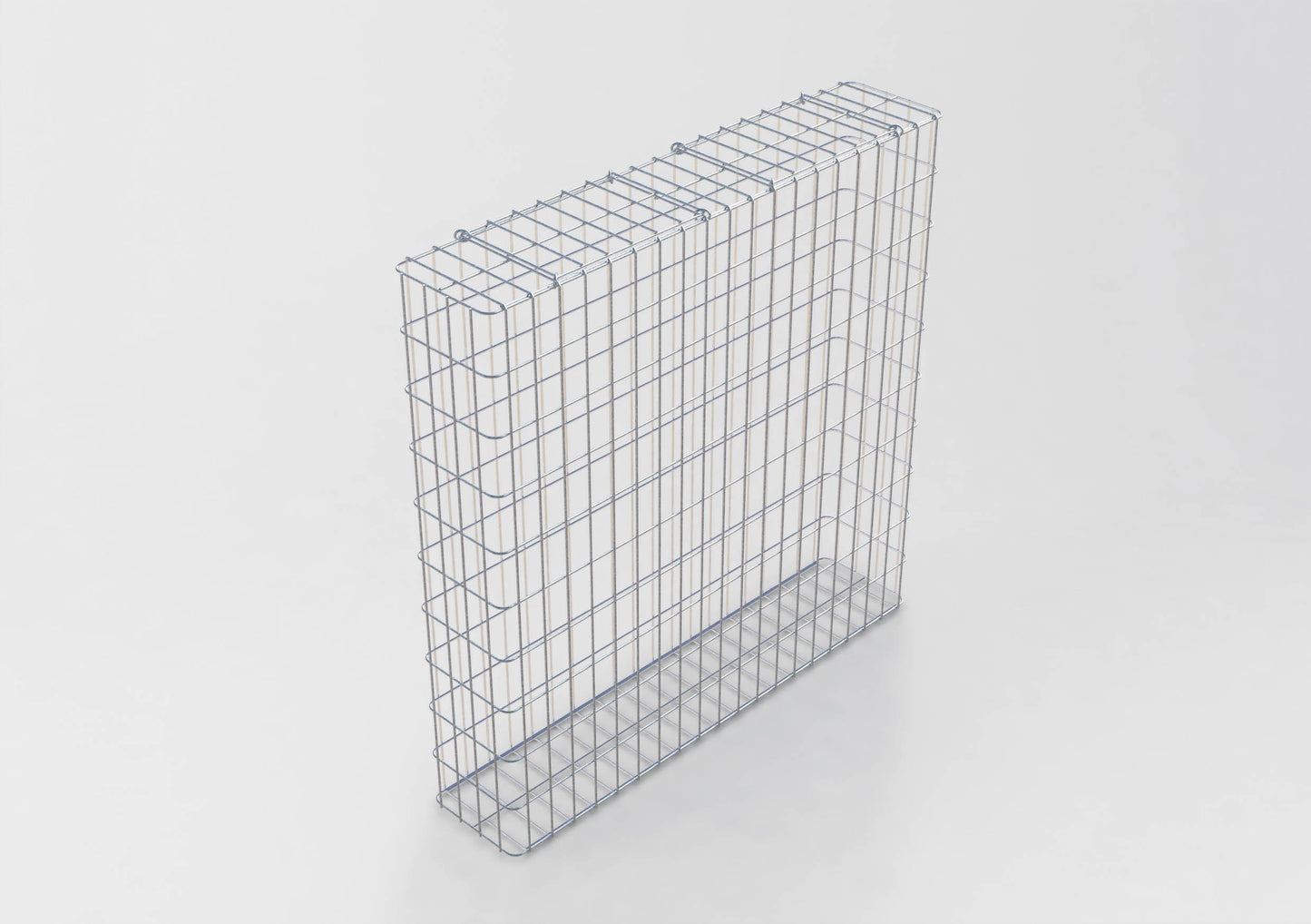 Gabion hot-dip galvanized 102 cm x 102 cm x 22 cm, mesh size 5 cm x 10 cm, fully welded