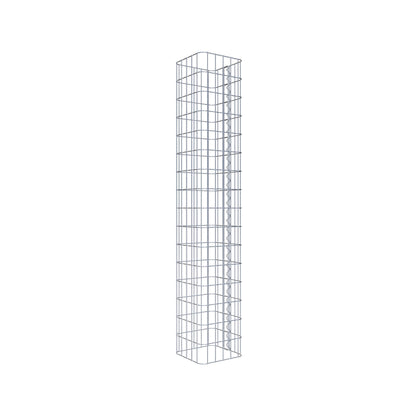 Colonne de gabion carrée 27 cm x 27 cm, 160 cm de hauteur, MW 5 cm x 10 cm