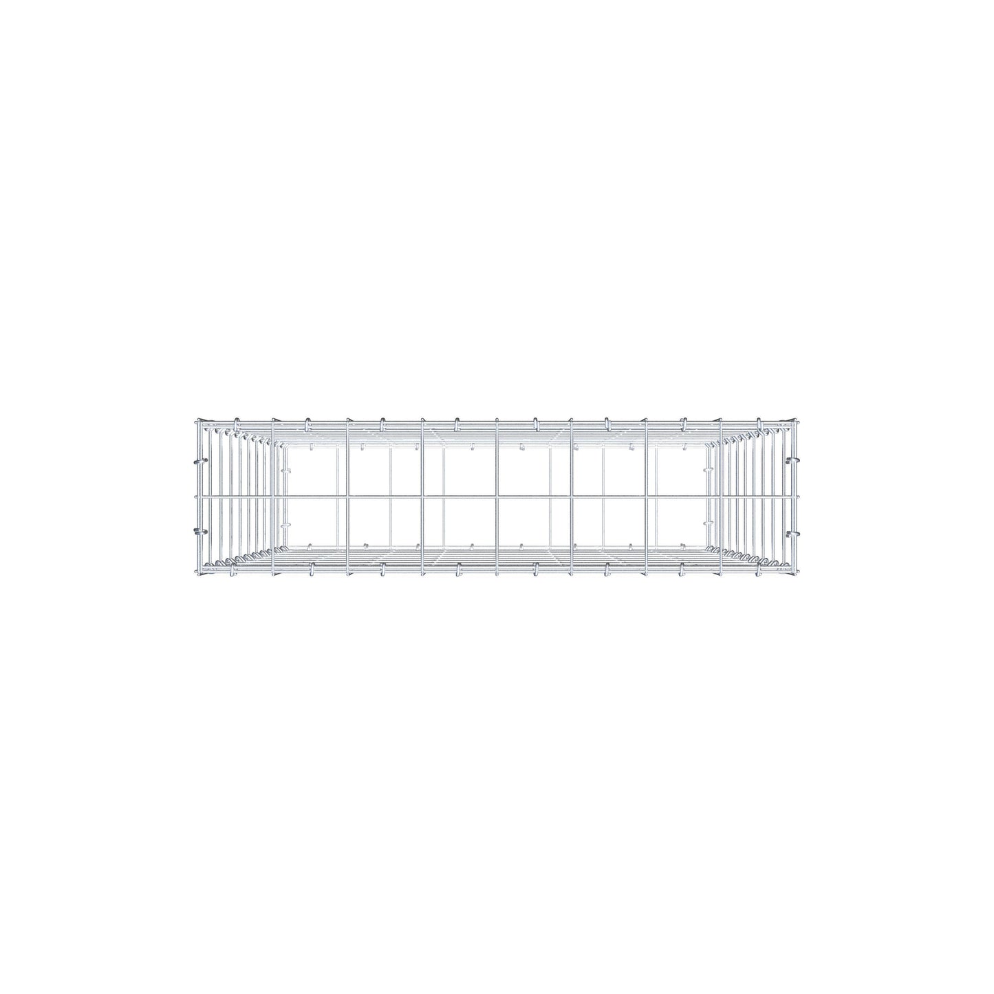 Gabião 100 cm x 80 cm x 20 cm (C x A x P), malhagem 10 cm x 10 cm, anel C