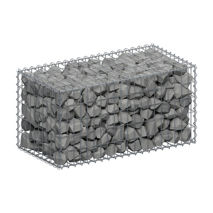 Gabion 100 cm x 50 cm x 50 cm (L x H x P), mailles 5 cm x 10 cm, spirale