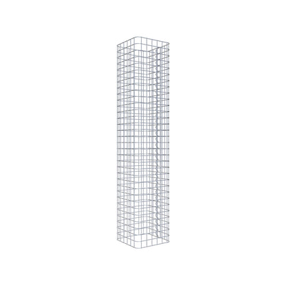 Columna de gaviones angular 32 cm x 32 cm, 160 cm de altura, MW 5 cm x 5 cm