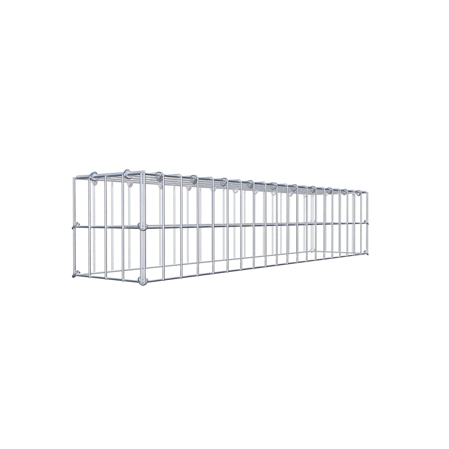 Gabbione aggiuntivo di tipo 3 100 cm x 20 cm x 20 cm (L x A x P), maglia 5 cm x 10 cm, anello a C